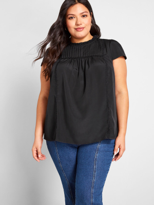 Loyally Lovely Cap Sleeve Blouse