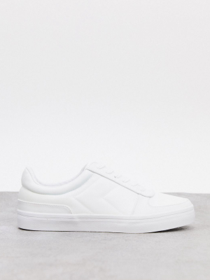 Asos Design Dream Lace Up Sneakers In White