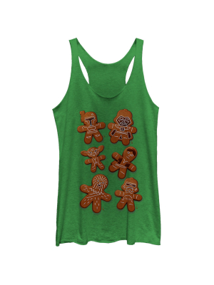 Women's Star Wars Christmas Gingerbread Cookies Racerback Tank Top