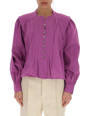 Isabel Marant Étoile Okina Pleated Bib Blouse