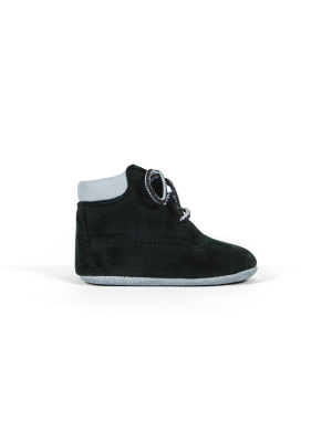 Timberland Crib Bootie With Hat - Black