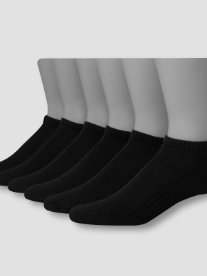 Men's Big & Tall Hanes Premium Performance Cushioned Low Cut Socks 6pk