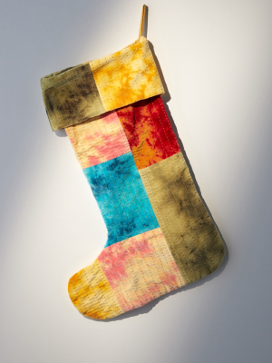 Urban Renewal Remnants Velvet Quilted Stocking