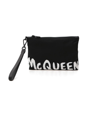 Alexander Mcqueen Graffiti Logo Pouch