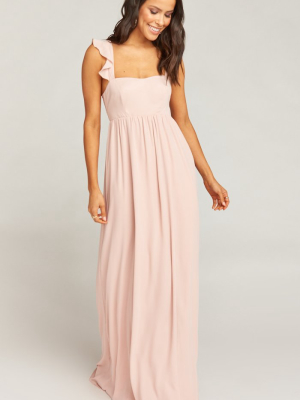 June Maxi Dress ~ Dusty Blush Crisp