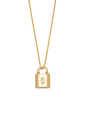 Small Ridge Padlock Necklace