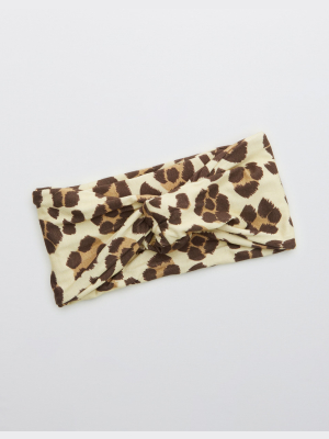 Aerie Leopard Top Knot Headband