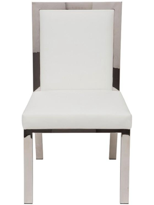 Rennes Dining Chair White Leather