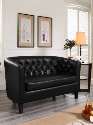 Derbyshire Prospect Upholstered Vinyl Loveseat