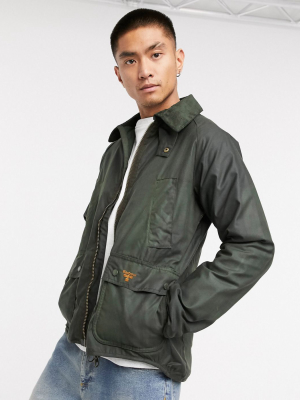 Barbour Beacon Bedale Wax Jacket In Sage