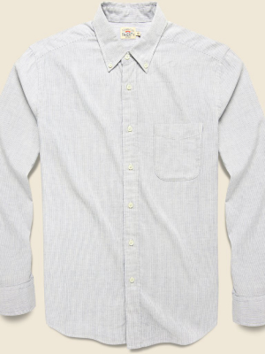 Stretch Oxford Shirt - Classic Stripe