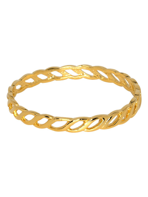 Gold Twisted Link Bangle