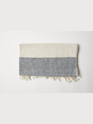 Indigo/white Natural Dye Kitchen Towel