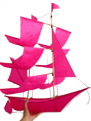 Haptic Lab Pink Ship Kite