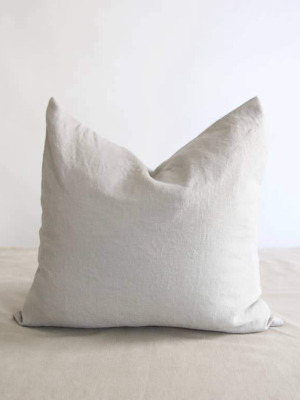 Square Washed Linen Pillow - Dusty Grey