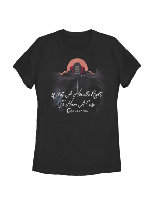 Women's Castlevania Dracula Horrible Night For Curse T-shirt