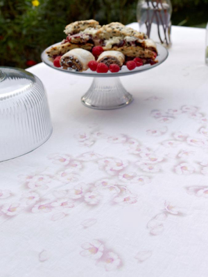 Blossom Print Linen Tablecloth