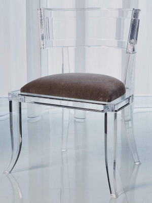 Global Views Klismos Acrylic Chair Pewter