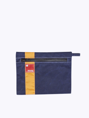 Navy Waxed Canvas Hold-all