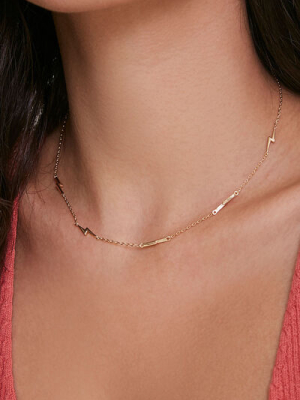 Thunderbolt Pendant Choker Necklace