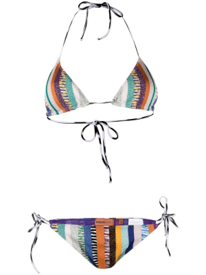 Missoni Mare Striped Triangle Two-piece Bikini Set