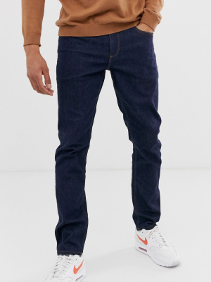 Asos Design Stretch Slim Jeans In Indigo