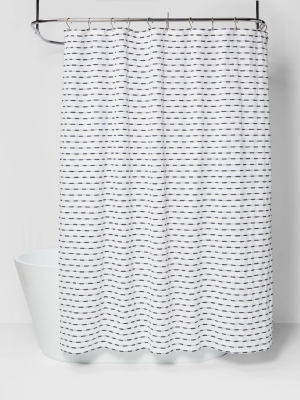 Textured Striped Shower Curtain - Project 62™