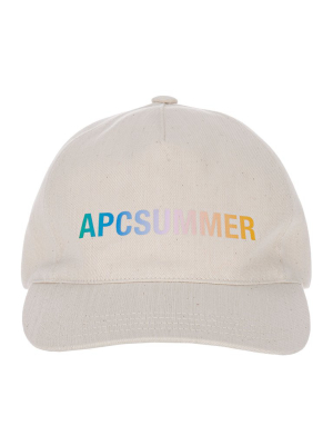 A.p.c. Summer Logo Print Baseball Cap