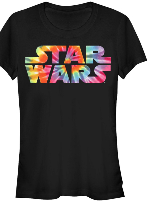 Junior's Star Wars Tie-dye Logo T-shirt