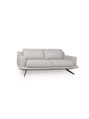 Aggie Leather Modern Sofa
