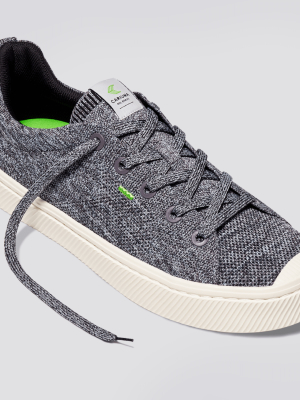 Ibi Low Stone Grey Knit Sneaker Men