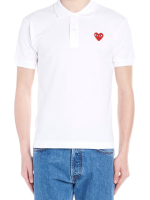 Comme Des Garçons Play Heart Logo Polo Shirt