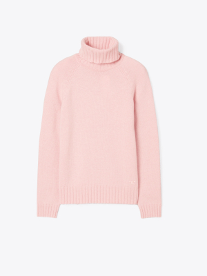 Raglan Cashmere Turtleneck