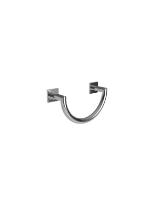 Ginger 5305 Dyad 7-4/5" Metal Towel Ring With Two Mounting Posts - Polished Chrome