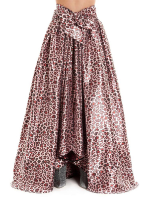 Ultràchic Leopard Print Gathered Skirt