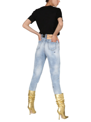 Dsquared2 Distressed Tapered-leg Jeans