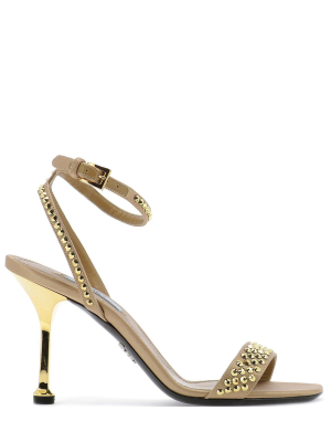 Prada Crystal Embellished Sandals