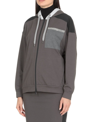 Brunello Cucinelli Panelled Zip-up Hoodie