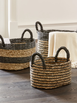 Black Nesting Baskets, Set Of 3