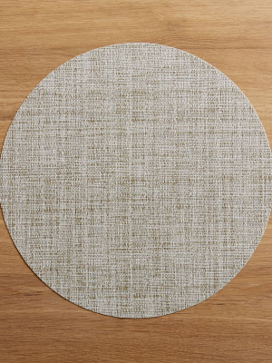 Chilewich Round Crepe Neutral Vinyl Placemat
