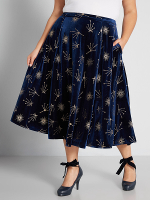 Modcloth X Collectif Extra-celestial Midi Skirt