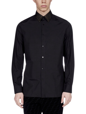 Fendi Ff Motif Collar Shirt