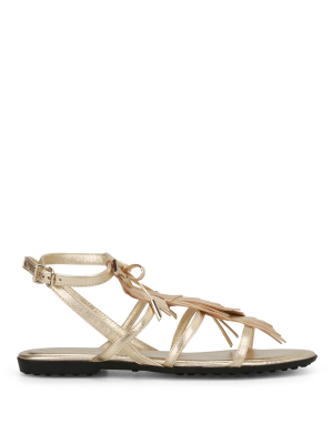 Tod's Fringed Strap Sandals