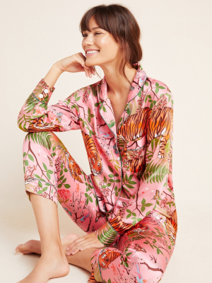 Karen Mabon Tiger Blossom Silk Sleep Shirt