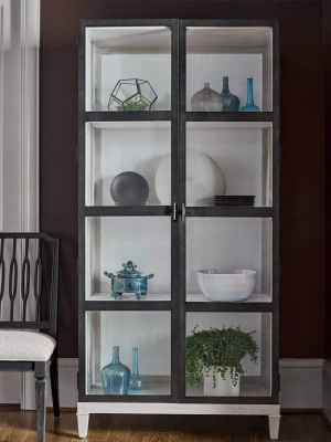 Alchemy Living Avenue Simon Display Cabinet - Gray & Black