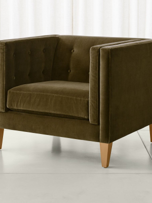 Aidan Velvet 38" Tufted Chair