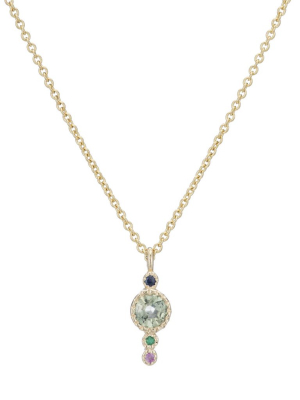 Green Sapphire Long Journey Necklace