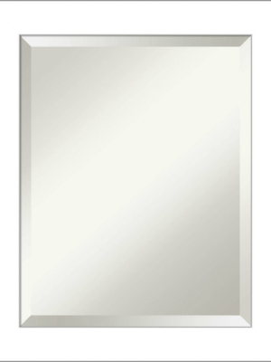 20" X 24" Wedge Framed Bathroom Vanity Wall Mirror White - Amanti Art