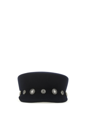 Maison Michel Abby Stud-embellished Sailor Cap