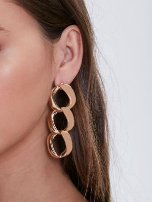 Curb Chain Drop Earrings